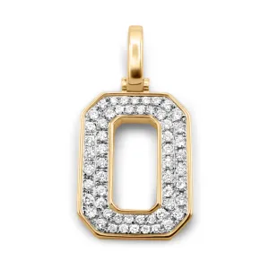 10k Yellow Gold Diamond Number 0 Pendant 0.50 ctw