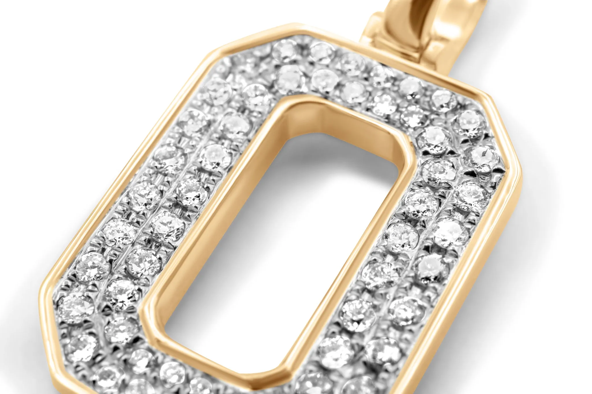 10k Yellow Gold Diamond Number 0 Pendant 0.50 ctw