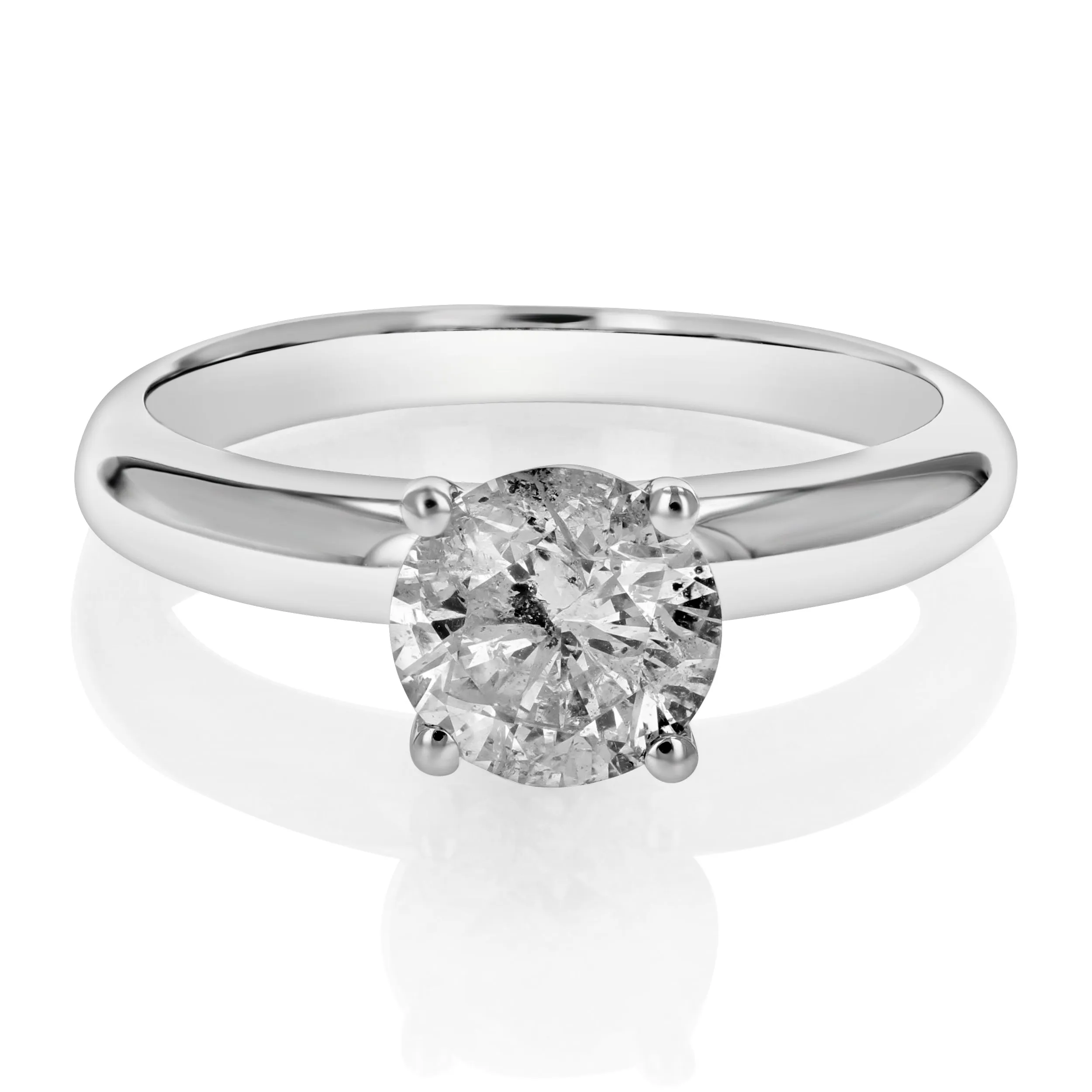 1.32 cttw Solitaire Diamond Engagement Rings in 14K White Gold