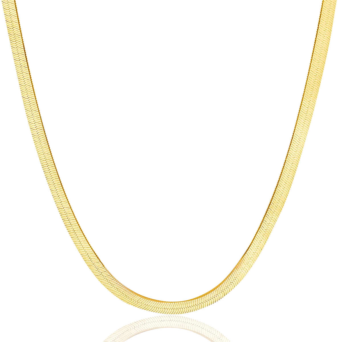 14K Gold Grand Herringbone Necklace 5mm