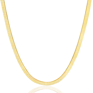 14K Gold Grand Herringbone Necklace 5mm