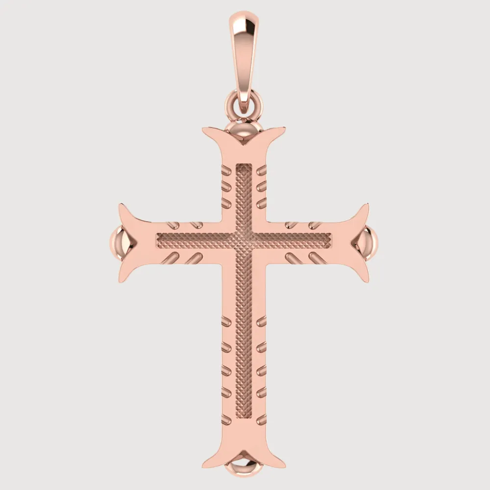 14k Gold Ornate Cross Pendant