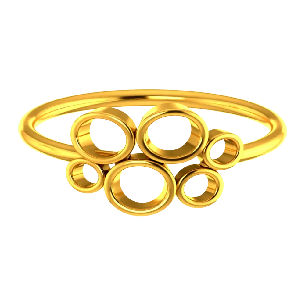 14k Gold Ring With Circular Detailing From Amazea Collection