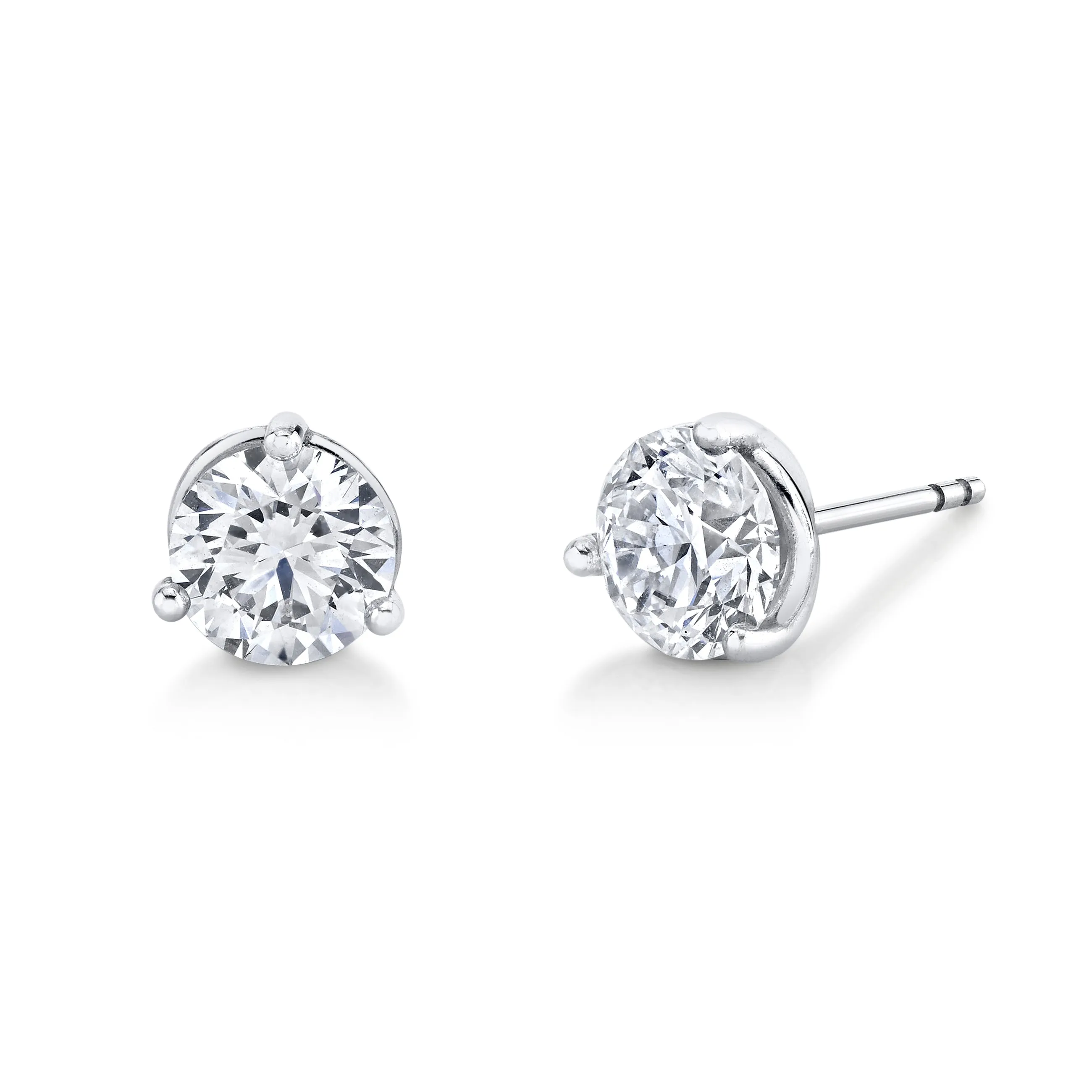 14K White Gold Diamond Studs (2.63ctw)