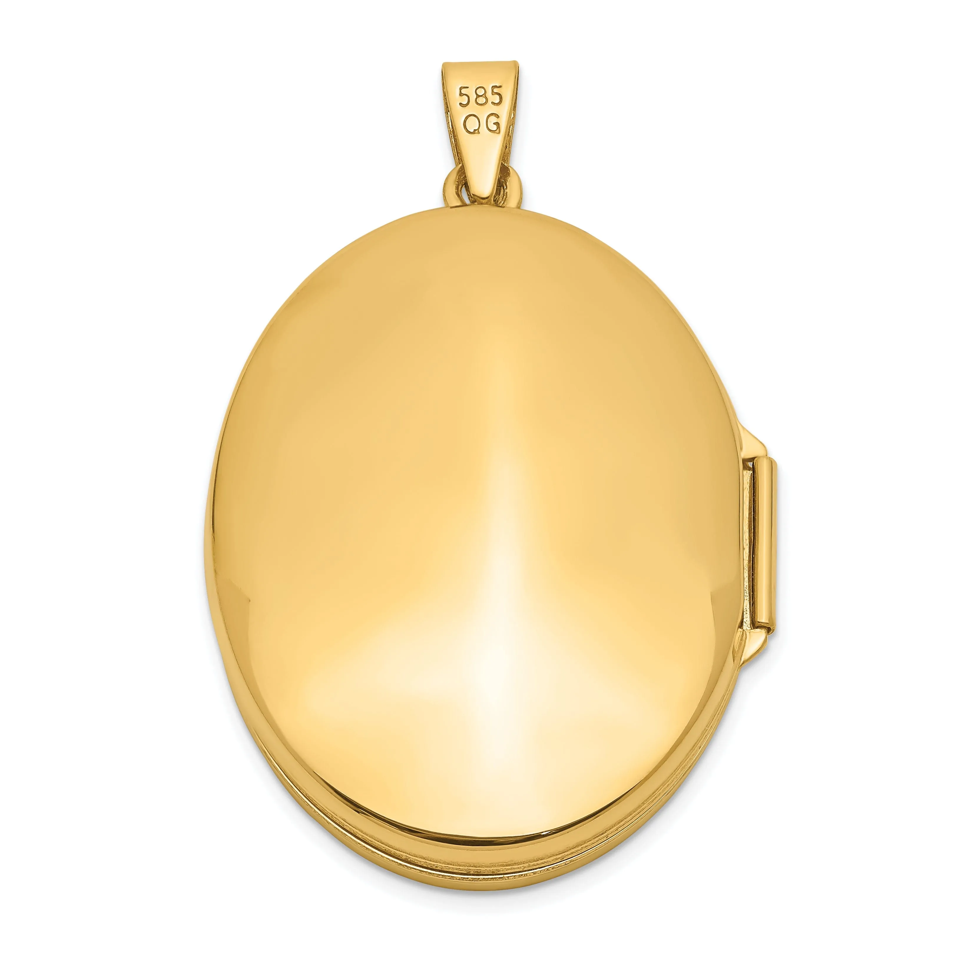 14k Yellow Gold Oval Scroll Locket