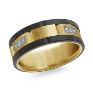 14K Yellow Gold Ring from the Noir Collection by Malo - MRDA-162-8Y