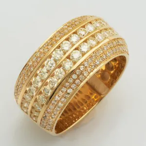 14KY 2.70CTW RD DIAMOND MENS BAND