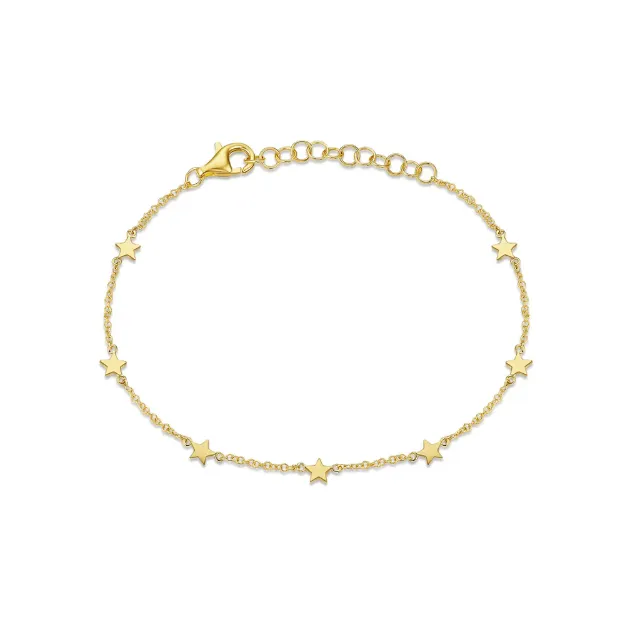 14KY Gold Star Bracelet