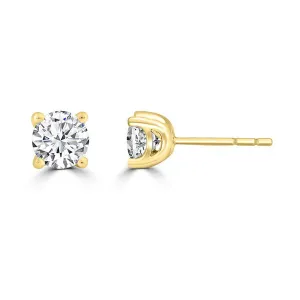 18ct Yellow Gold Lab Grown Diamond Stud Earrings 1.00ct