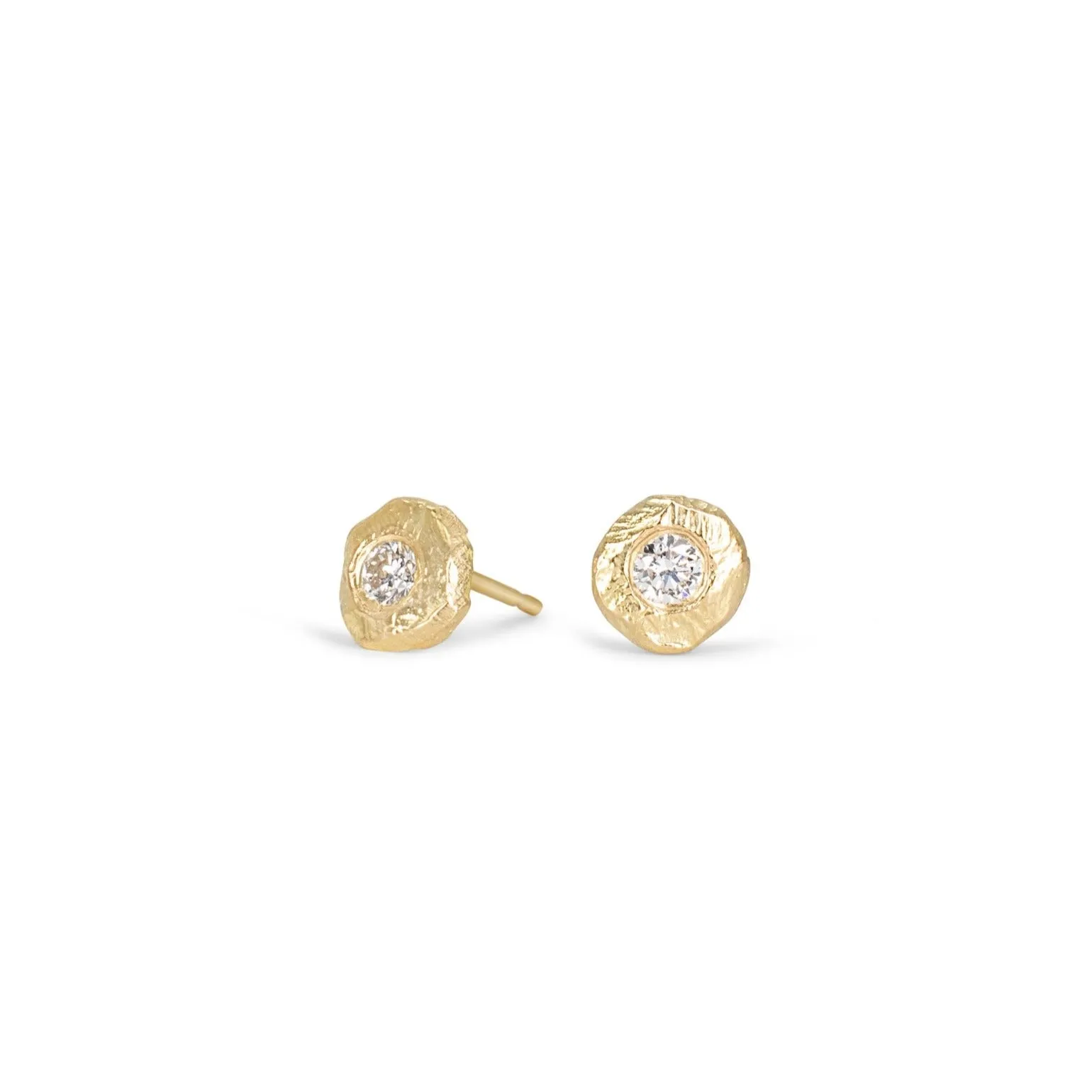 18K Diamonds by the Yard Studs