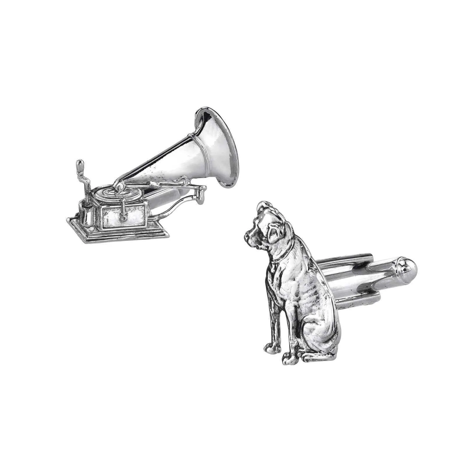 1928 Jewelry Dog and Phonograph Cufflinks