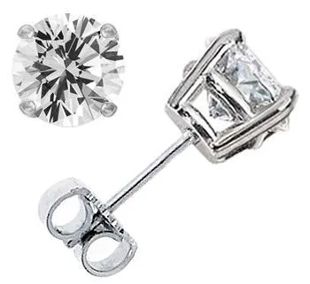 1CT Diamond Stud Earrings I-SI2