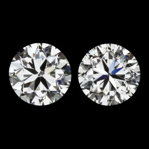 2 CARAT GIA CERTIFIED I SI1 DIAMOND STUD EARRINGS VERY GOOD CUT ROUND PAIR 2ct