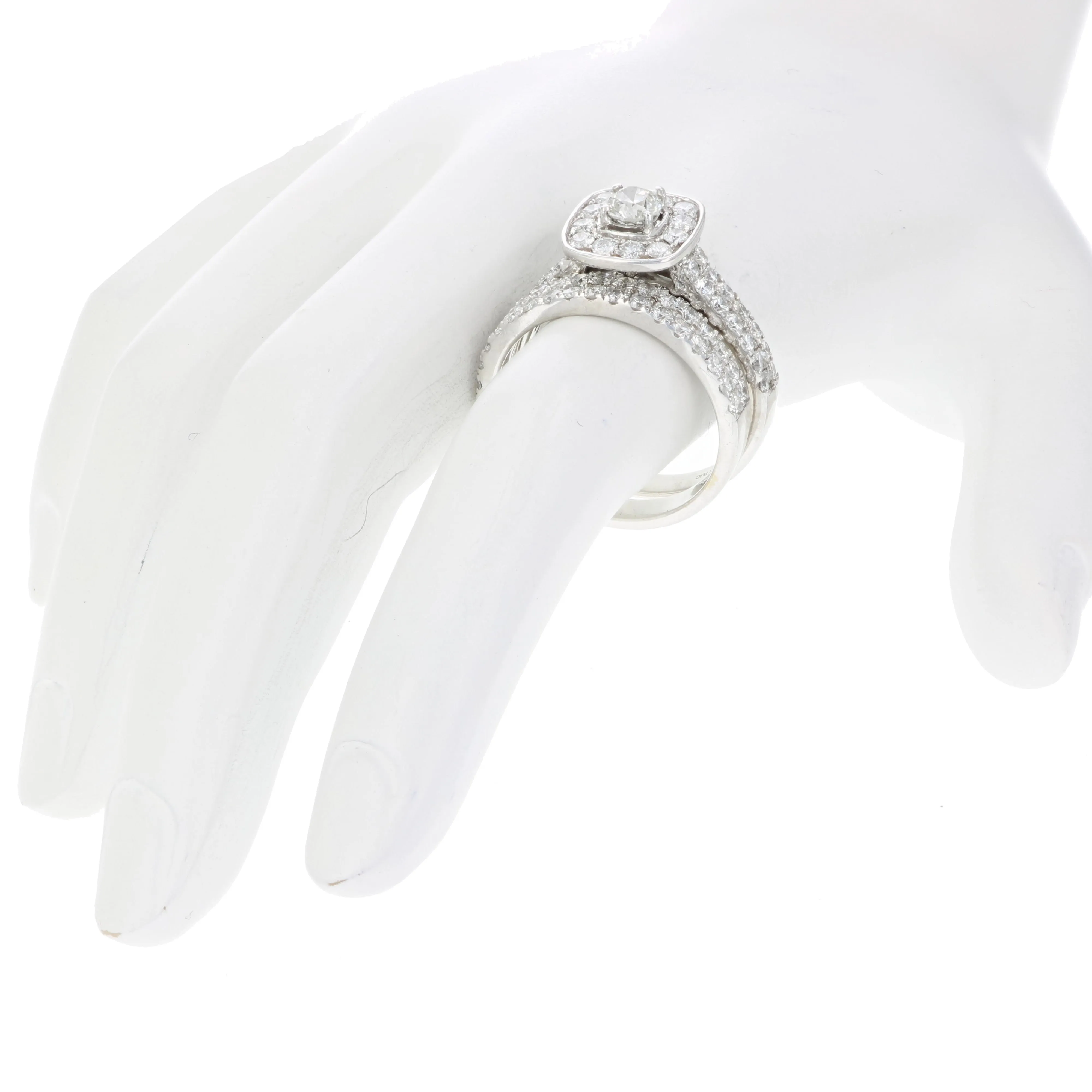 2 cttw Diamond Wedding & Engagement Rings Set