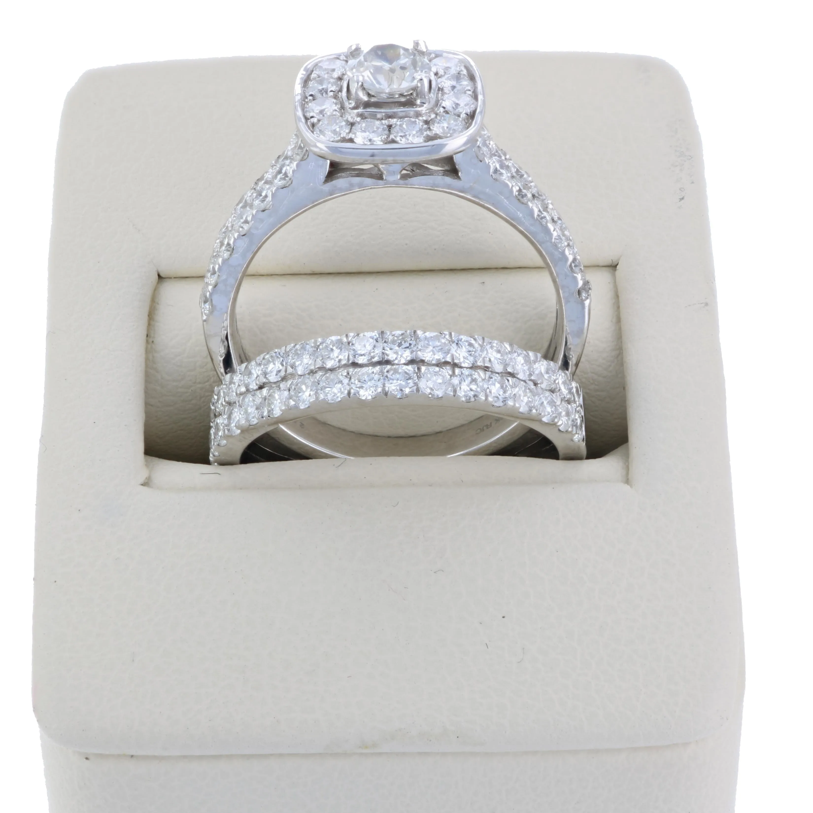 2 cttw Diamond Wedding & Engagement Rings Set