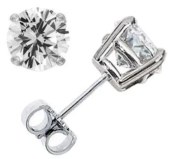 2.50CTW Round Brilliant Diamond Stud Earrings - I I1