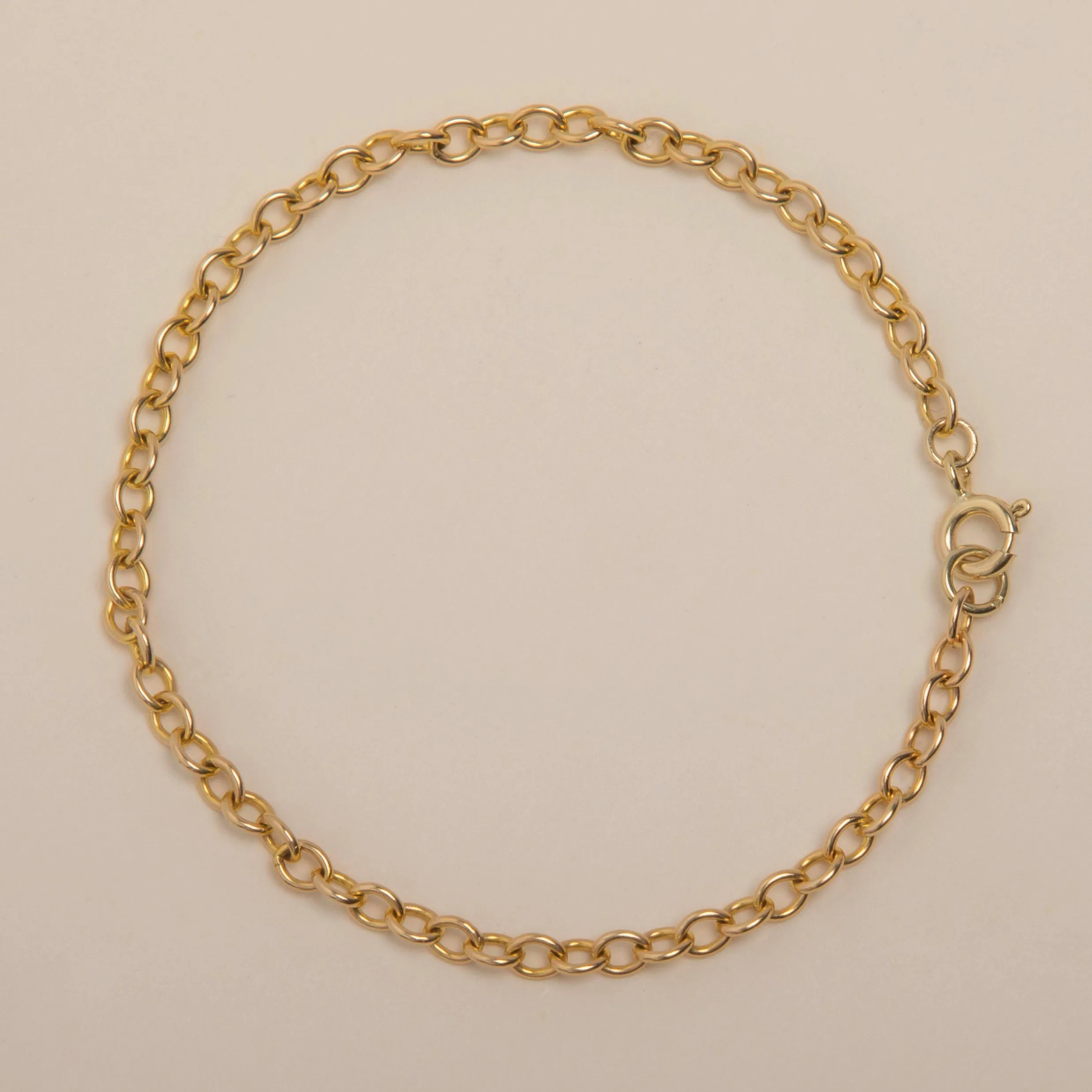 7" Antique 9ct Gold Belcher Bracelet