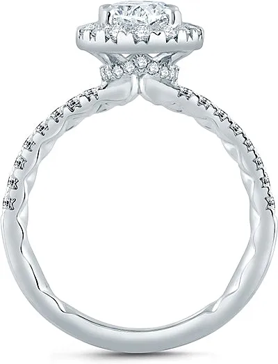 A.Jaffe Pave Diamond Engagement Ring Setting