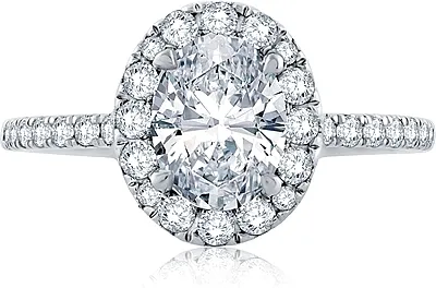 A.Jaffe Pave Diamond Engagement Ring Setting