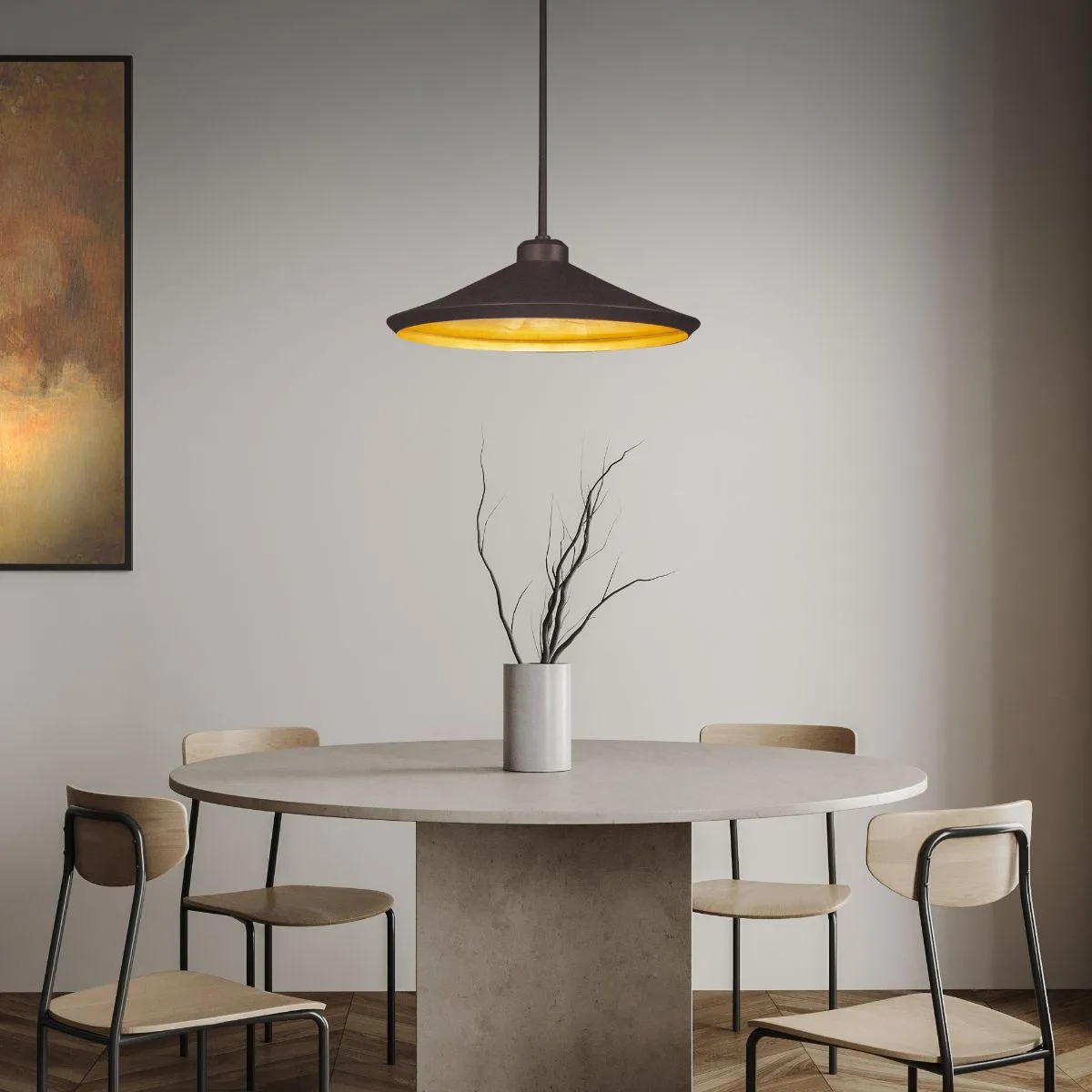 Alfa 24 in. LED Pendant Light Gold & Bronze finish