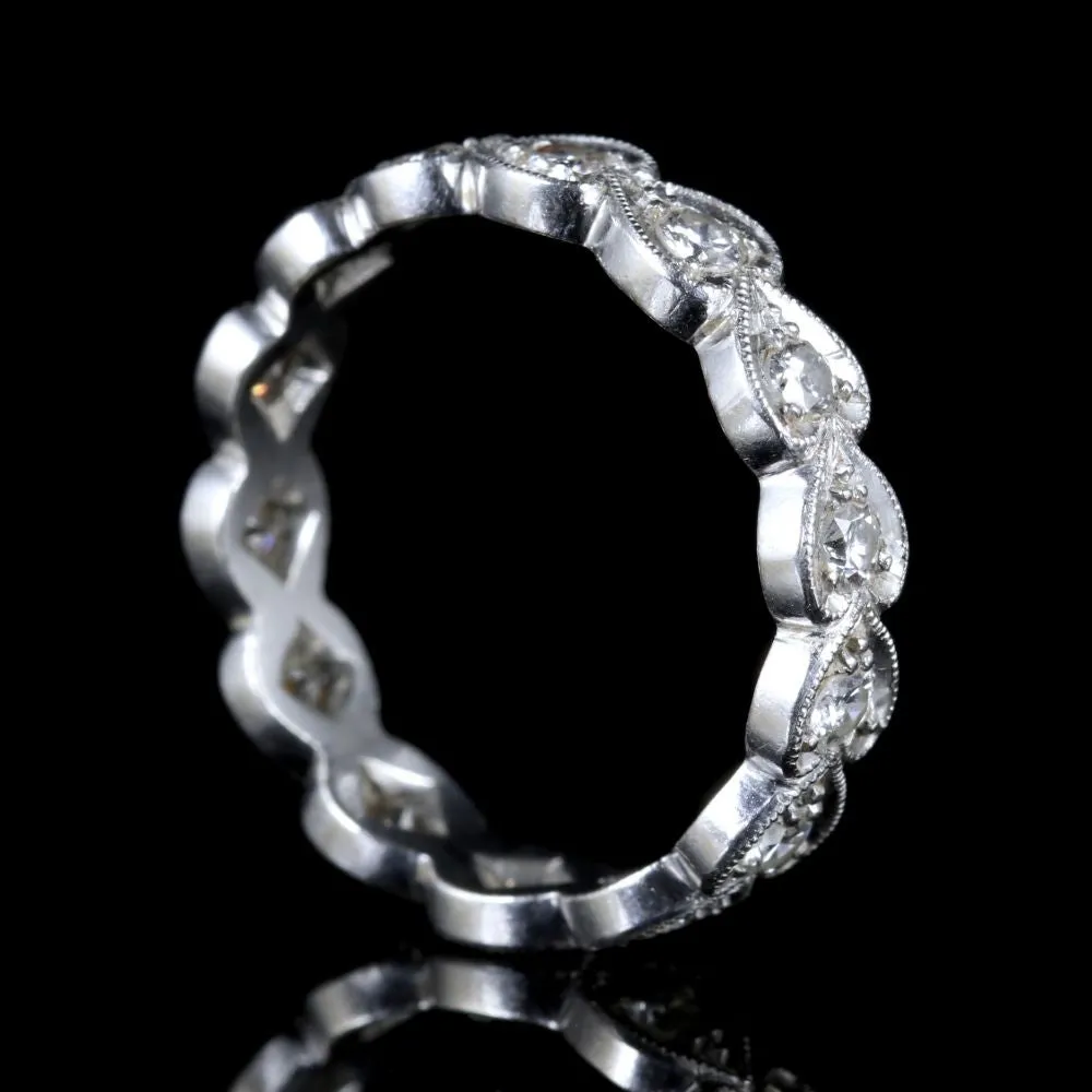 Antique Art Deco Diamond Eternity Ring Platinum Circa 1930