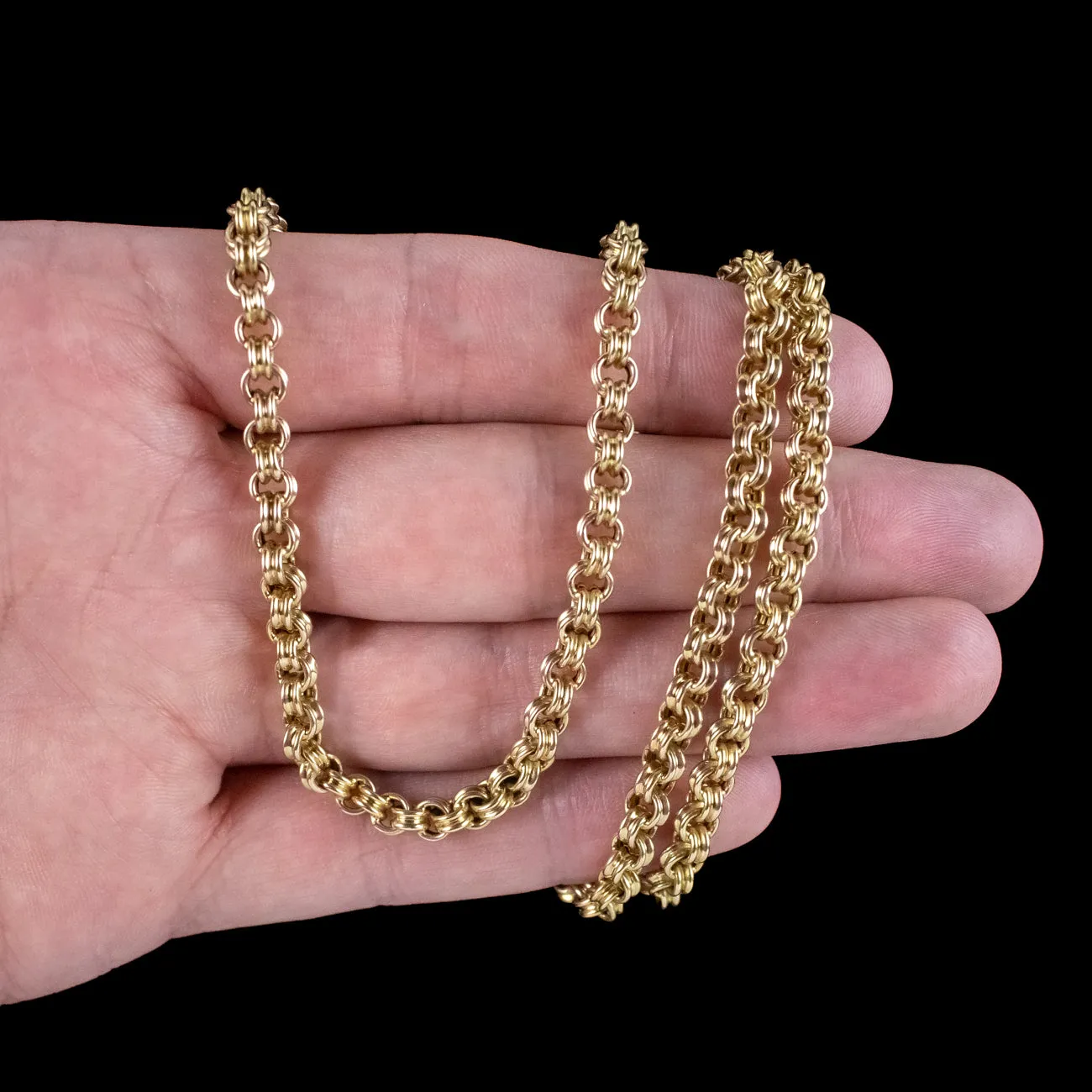 Antique Victorian Long Guard Chain 15ct Gold