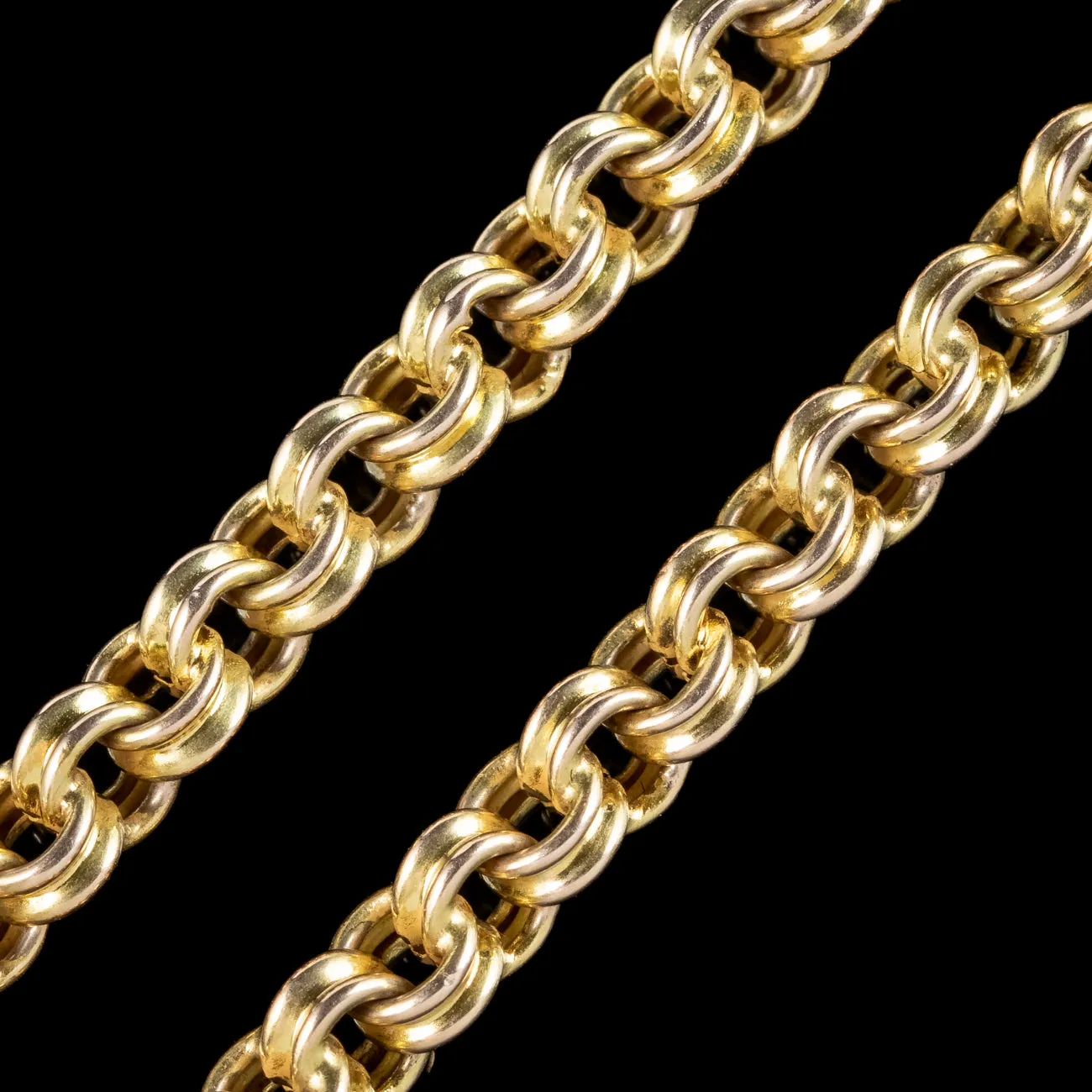 Antique Victorian Long Guard Chain 15ct Gold