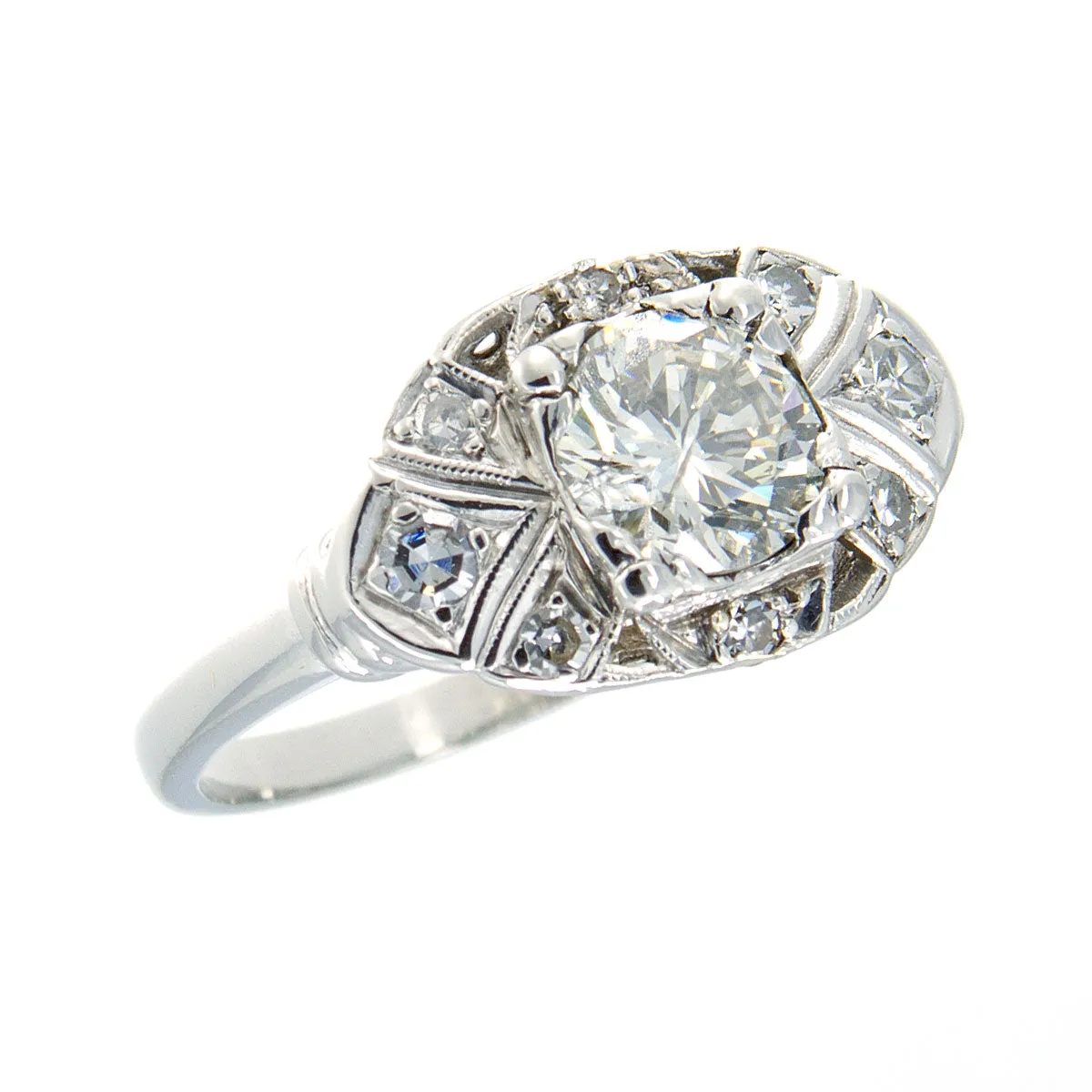 Art Deco 1.24ct Diamond Engagement Ring