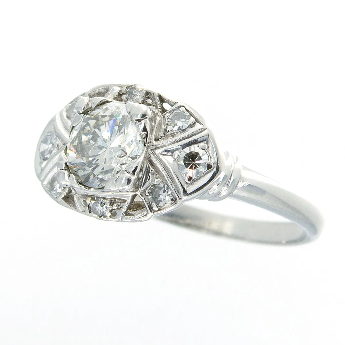 Art Deco 1.24ct Diamond Engagement Ring