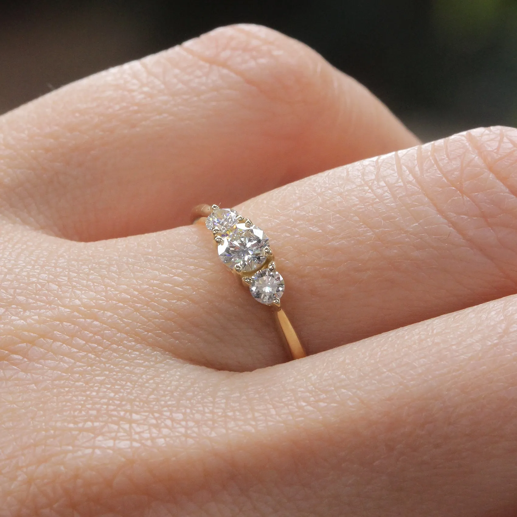 Audrey Gold Ring 4mm Diamond