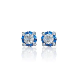 Azure Sparkle Studs