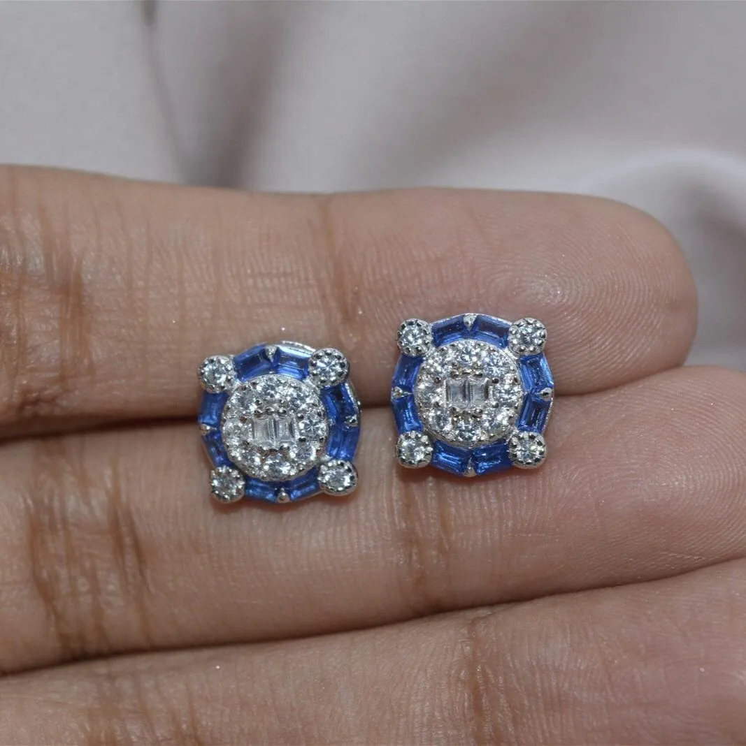 Azure Sparkle Studs