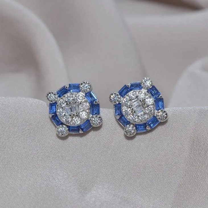 Azure Sparkle Studs