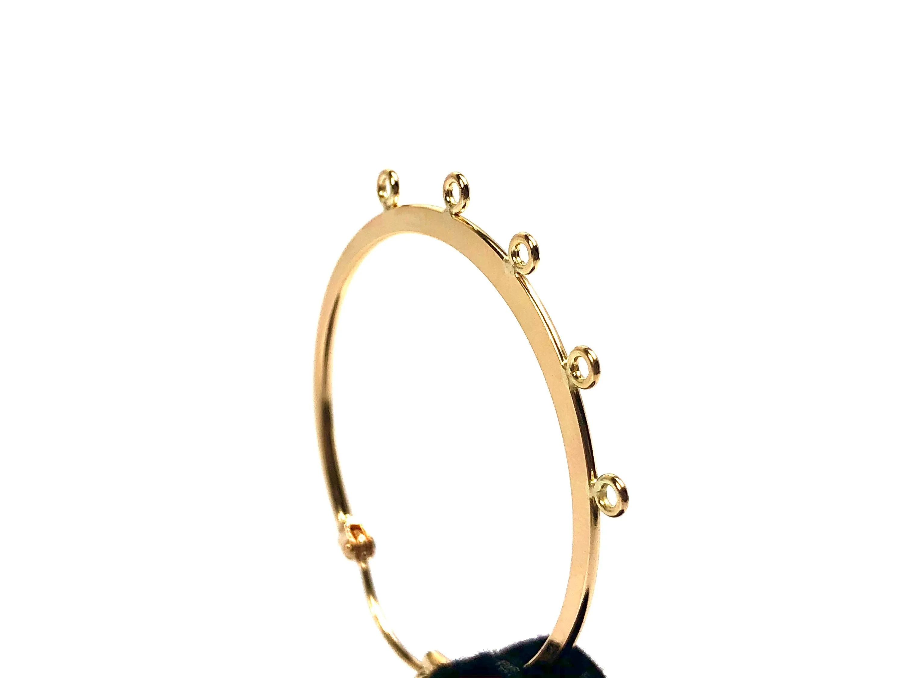 Beautiful 14kgf  flat w/ Jr GF hoop earrings with rings. 14K gold filled , SKU #065 crf 3 Flat