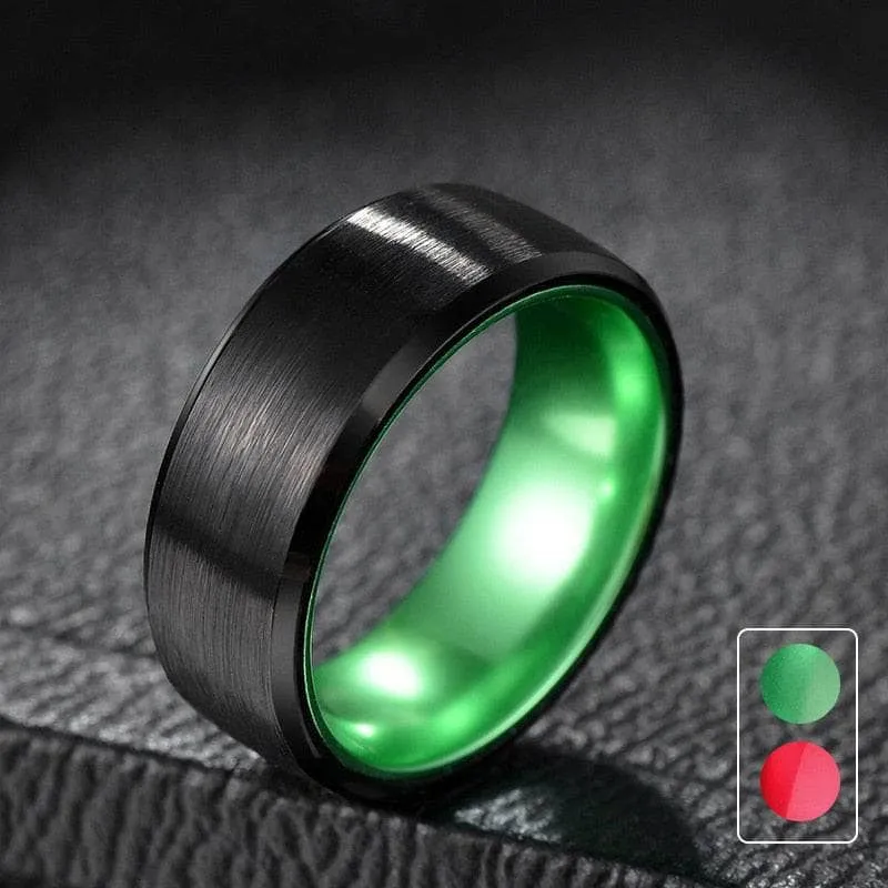 Black Men's 8mm Tungsten Wedding Band