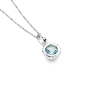 Blue Topaz Rock Pendant