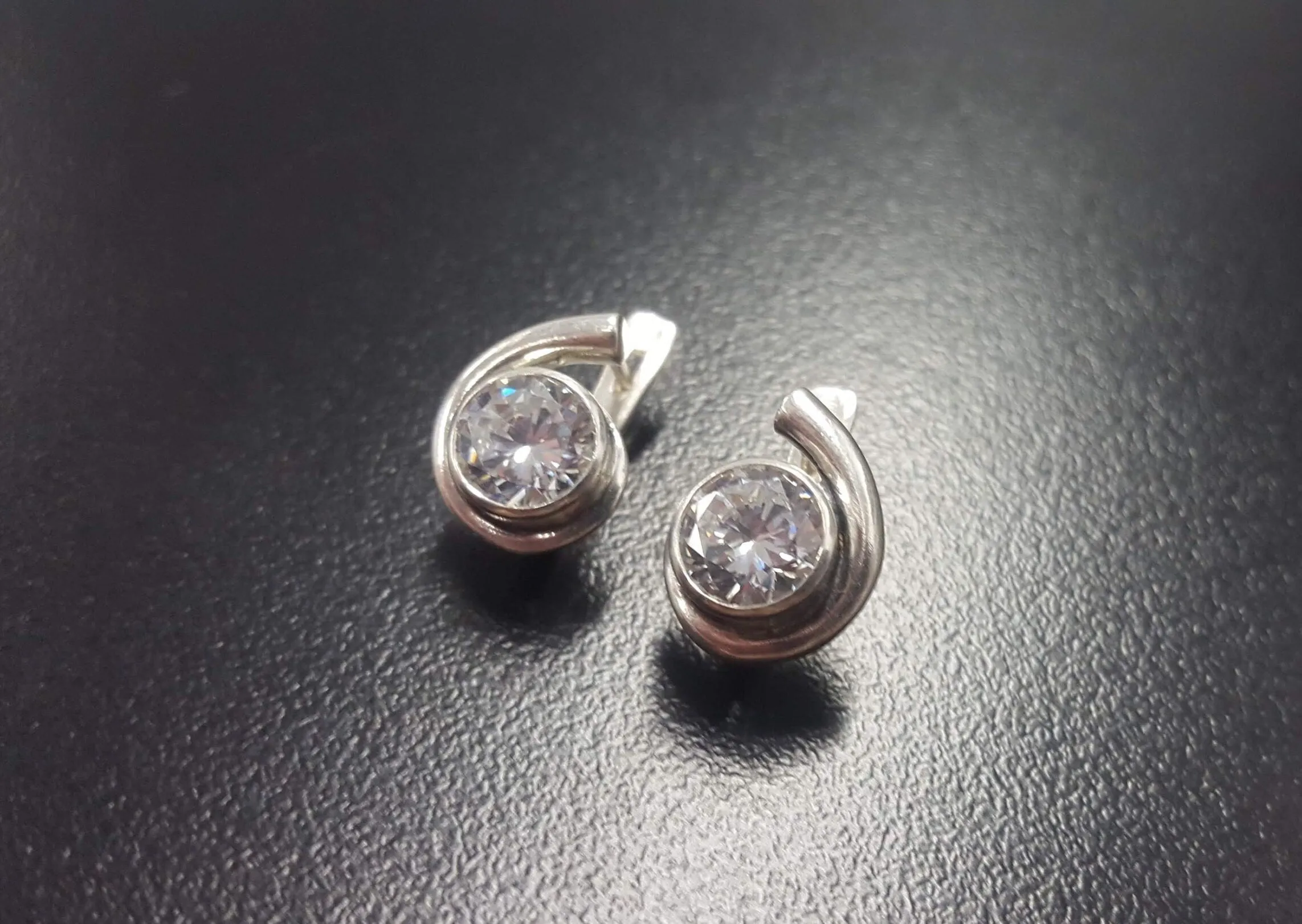 Brilliant Diamond Earrings - Sparkly Round Studs - Vintage Drop Earrings