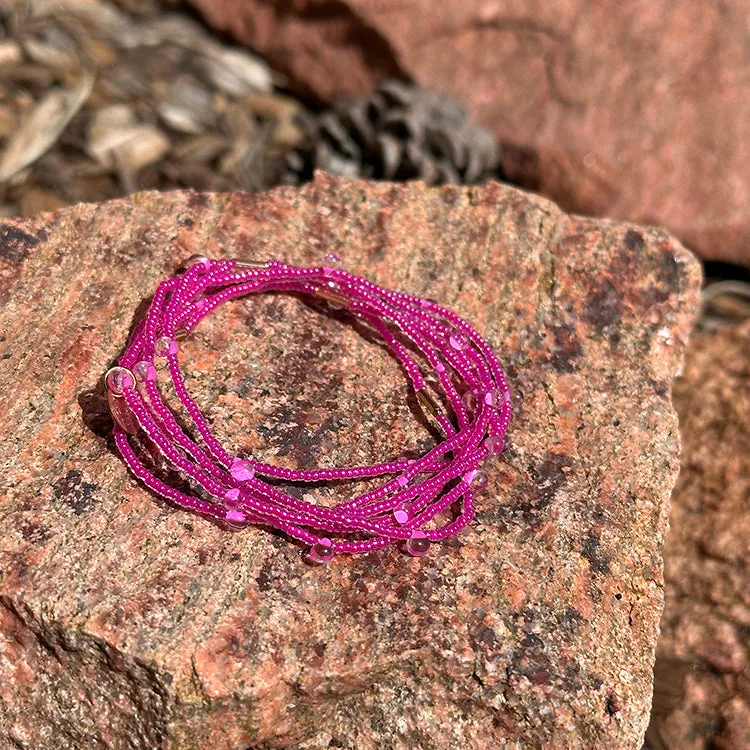 Candy Bracelets / Set of 6 / Magenta