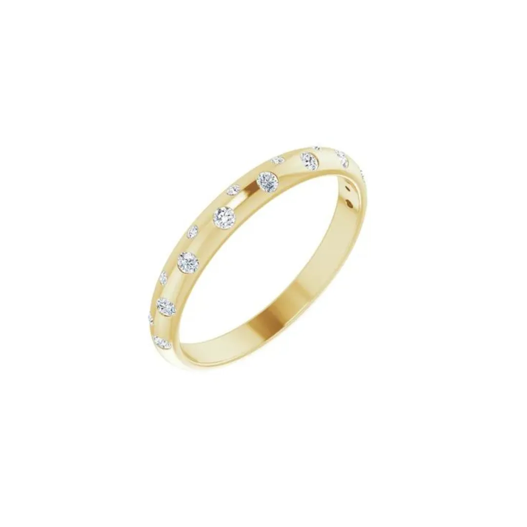 Celestial Diamond Dome Ring