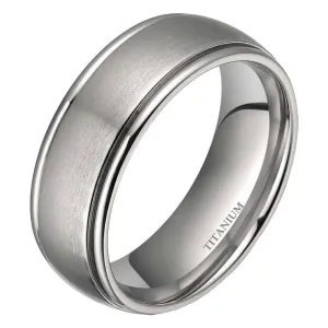 Classic 8mm Matte Titanium Men's Wedding Band