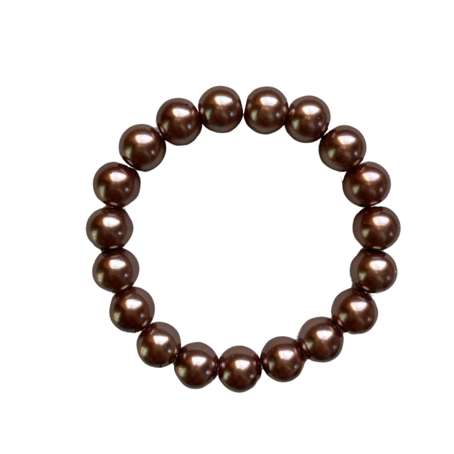 Coffee Pearl 10mm Bracelet