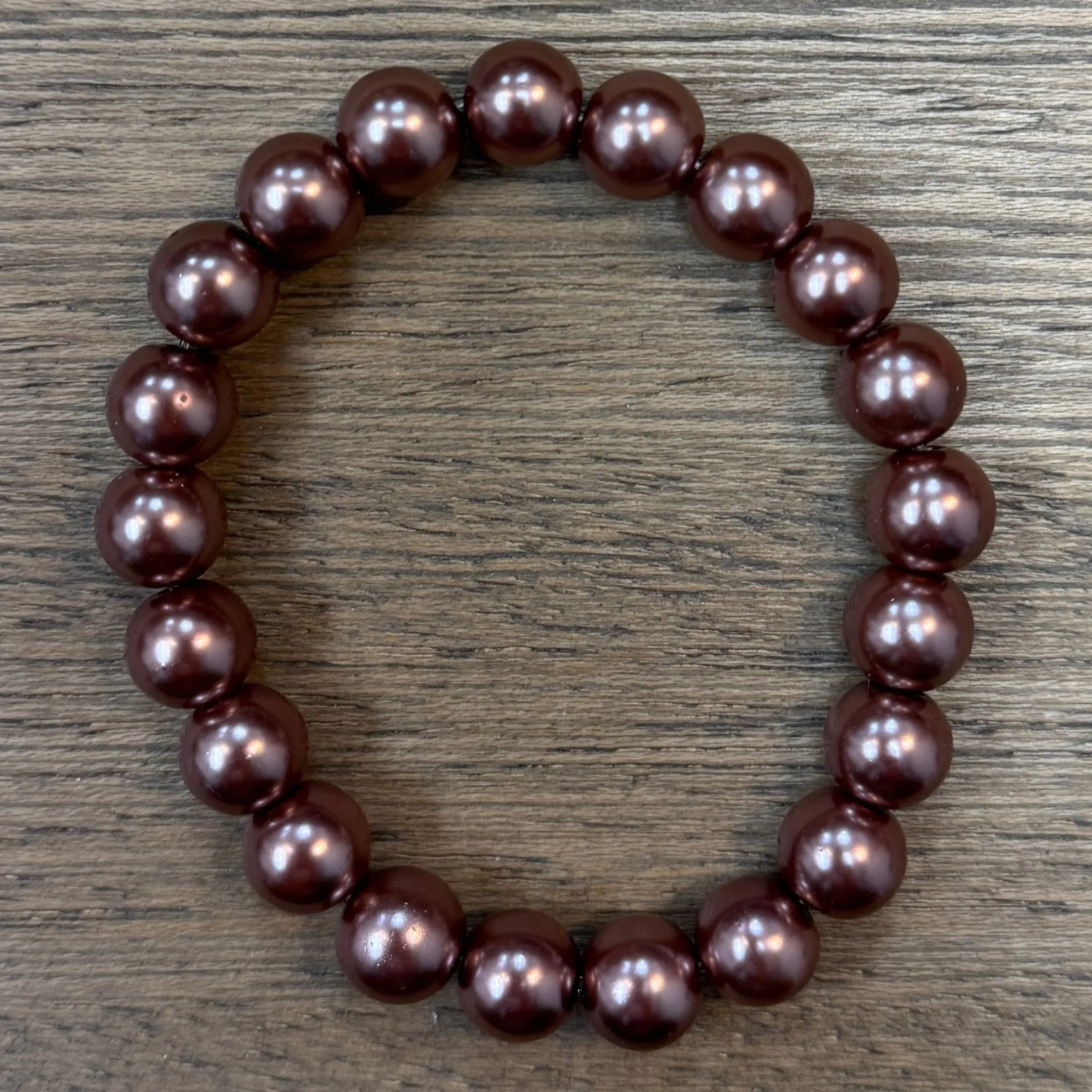 Coffee Pearl 10mm Bracelet