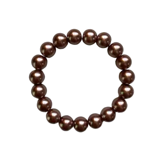 Coffee Pearl 10mm Bracelet