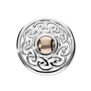 Cuillin Silver/9ct Rose Gold Brooch B494