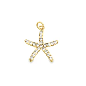 CZ Pave Starfish Pendant (A329)