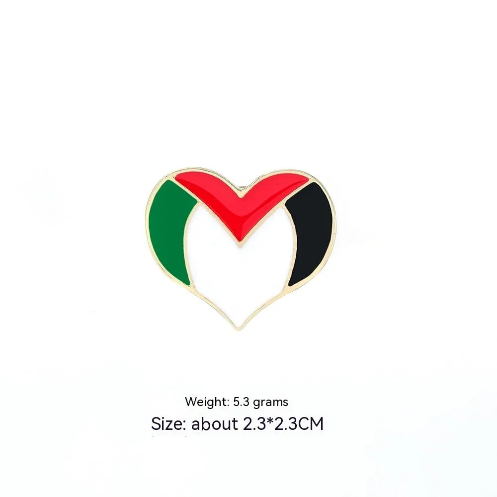 Fashion Simple Free Palestine Flag Brooch