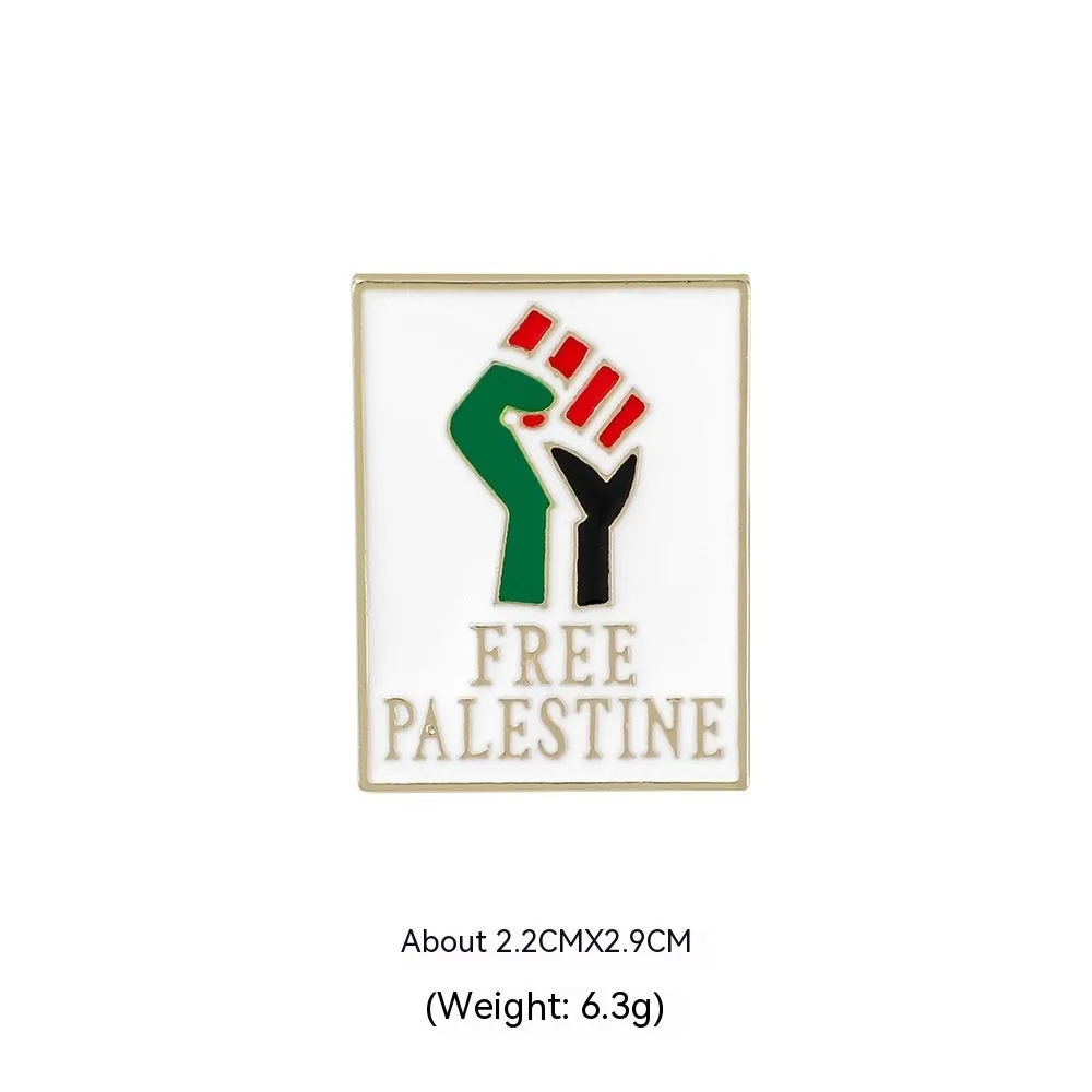 Fashion Simple Free Palestine Flag Brooch