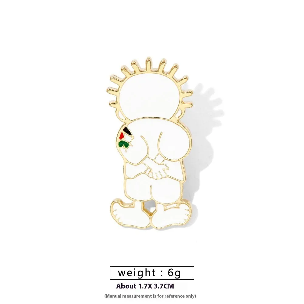 Fashion Simple Free Palestine Flag Brooch