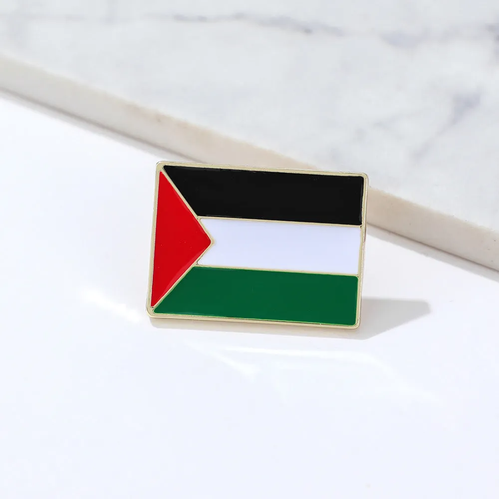 Fashion Simple Free Palestine Flag Brooch