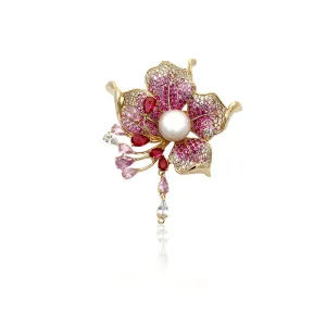 Flower Freshwater Pearl Brooch